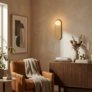 Sasso Spanish Alabaster Wall Sconce-Neutral Decor