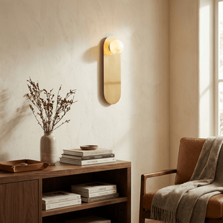 Sasso Spanish Alabaster Wall Sconce-Neutral Decor