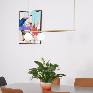 Solara Suspension en laiton linéaire satellite minimaliste