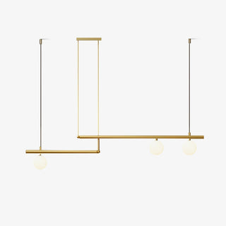 Solara Suspension en laiton linéaire satellite minimaliste