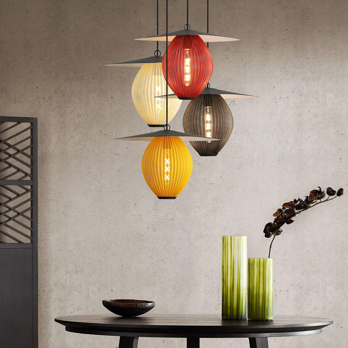 Hikari Suspension Lampe en Aluminium