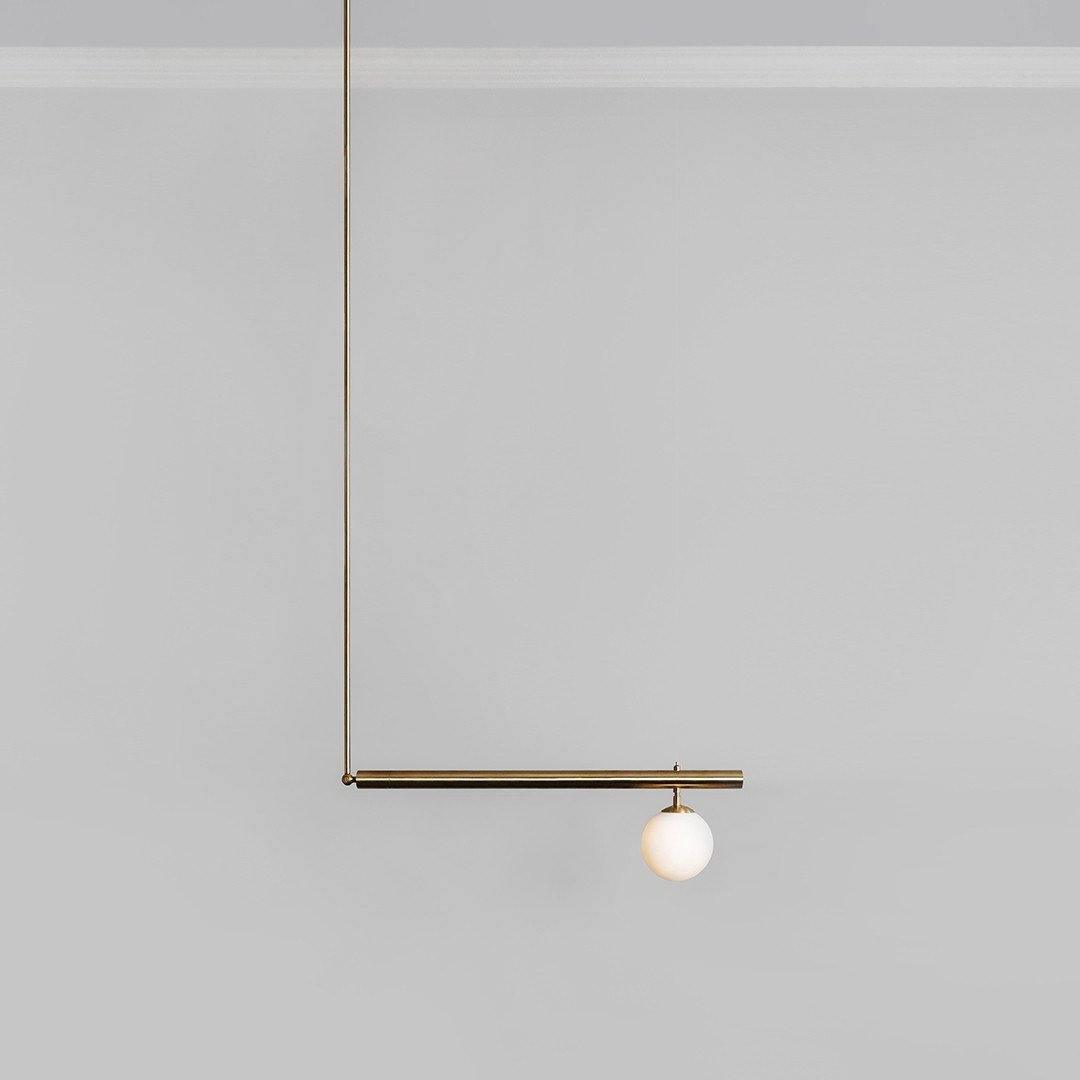 Ardise Suspension en laiton linéaire satellite minimaliste