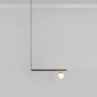 Solara Suspension en laiton linéaire satellite minimaliste