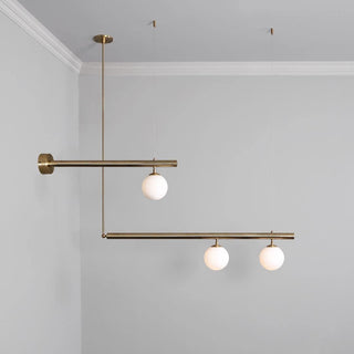 Solara Suspension en laiton linéaire satellite minimaliste