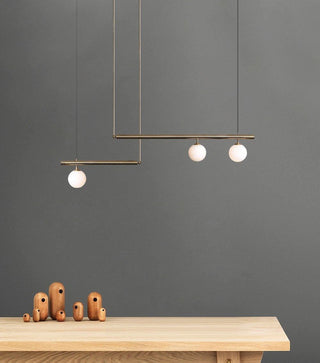 Solara Suspension en laiton linéaire satellite minimaliste