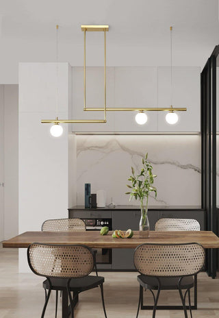 Solara Suspension en laiton linéaire satellite minimaliste