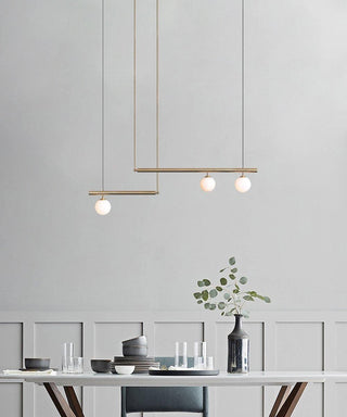 Solara Suspension en laiton linéaire satellite minimaliste