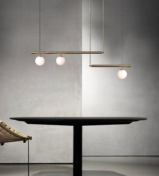 Solara Suspension en laiton linéaire satellite minimaliste