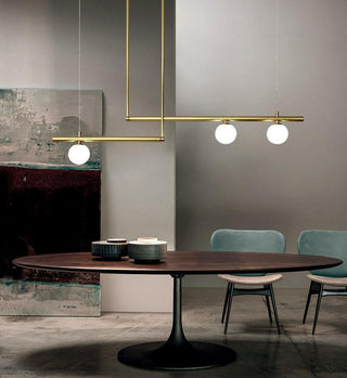 Solara Suspension en laiton linéaire satellite minimaliste