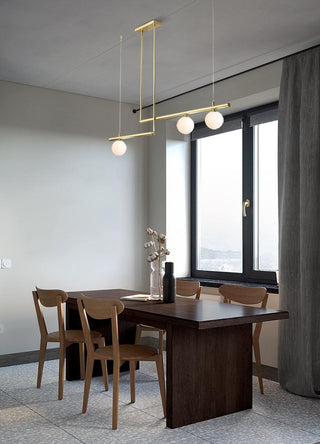 Solara Suspension en laiton linéaire satellite minimaliste