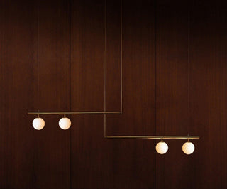 Solara Suspension en laiton linéaire satellite minimaliste