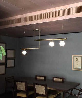 Solara Suspension en laiton linéaire satellite minimaliste