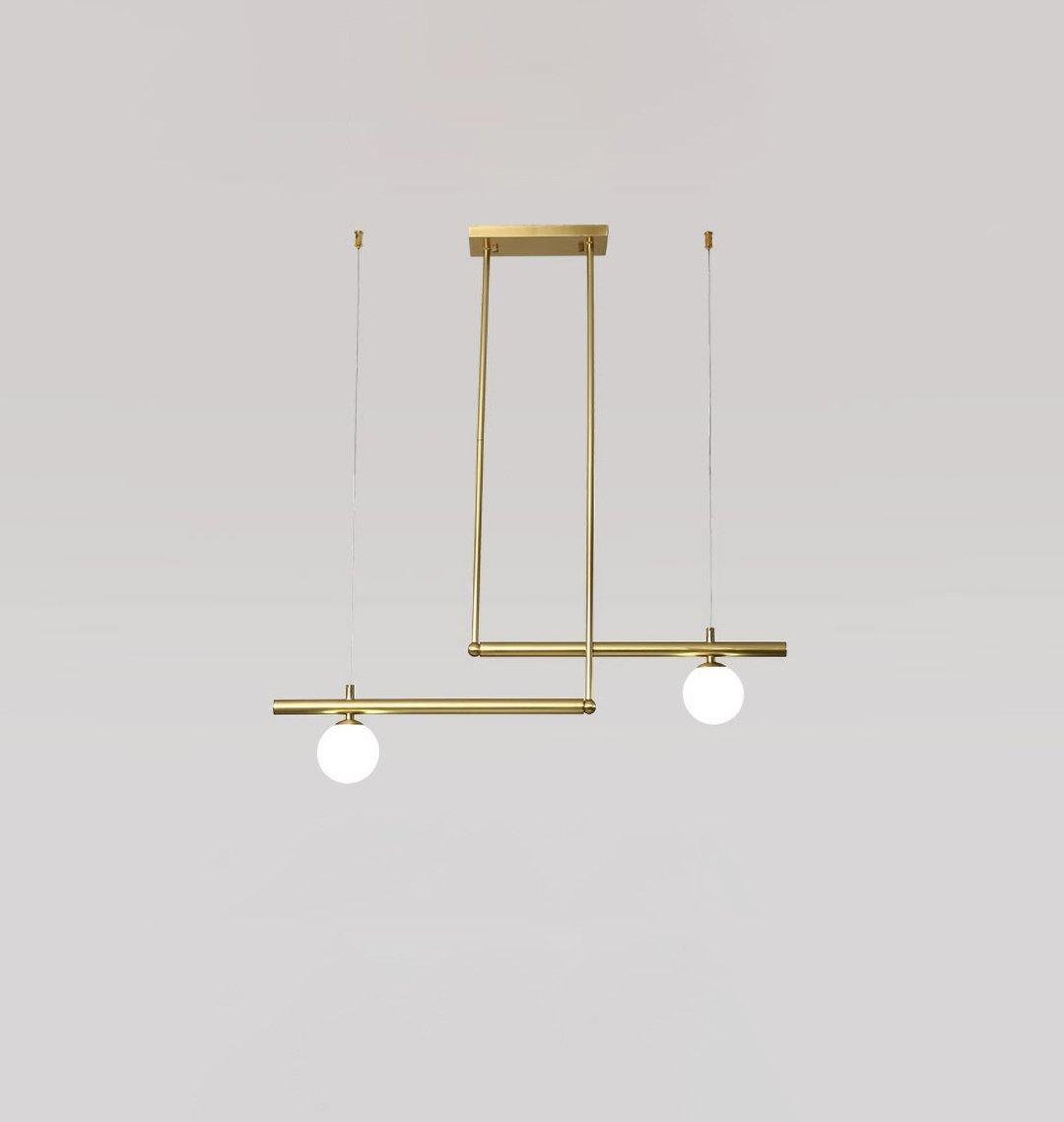 Ardise Suspension en laiton linéaire satellite minimaliste