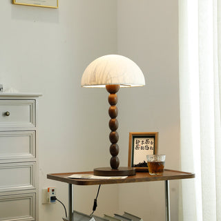 Veloin Lampe de Table en Papier Et Bois