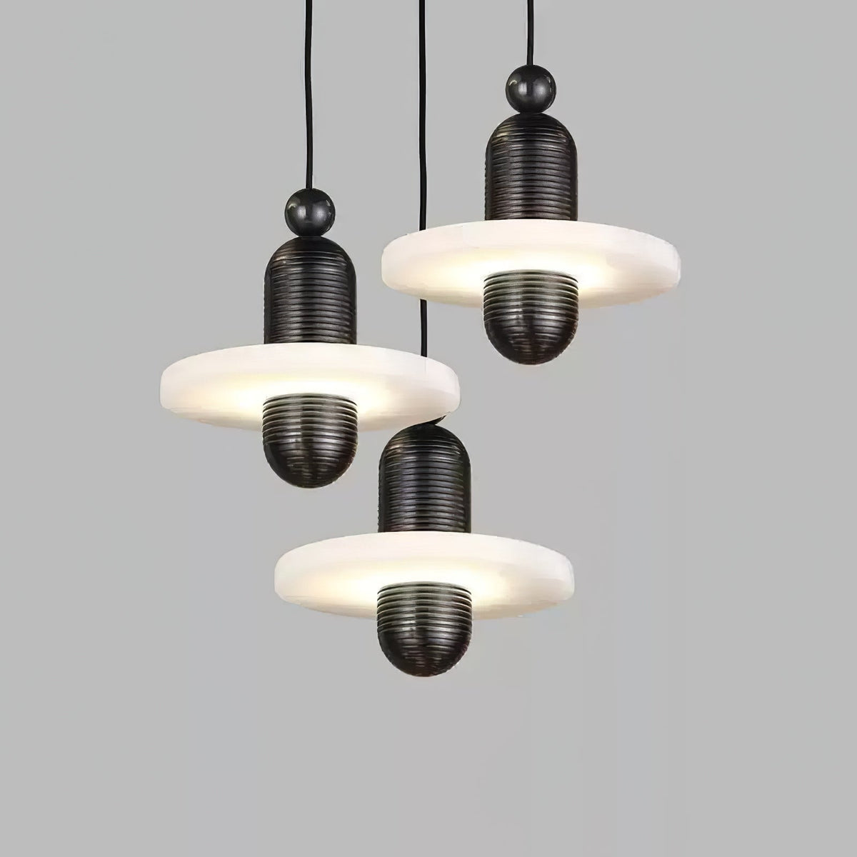 Gavana Suspension Laiton Brossé Alabastre