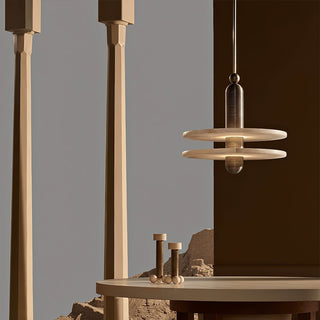 Orion Suspension Laiton Brossé Alabastre