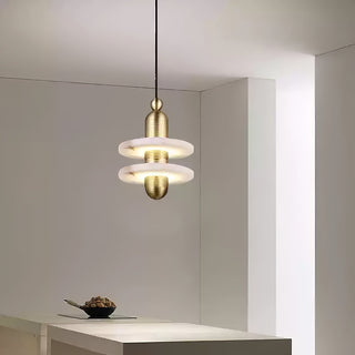 Orion Suspension Laiton Brossé Alabastre