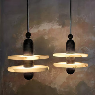 Orion Suspension Laiton Brossé Alabastre