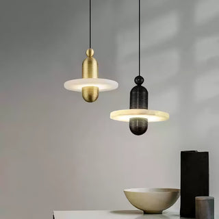 Orion Suspension Laiton Brossé Alabastre