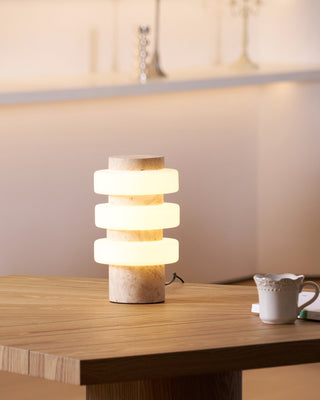 Thea Lampe de Table Moderne Travertin