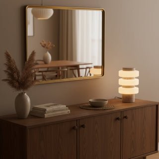 Thea Lampe de Table Moderne Travertin