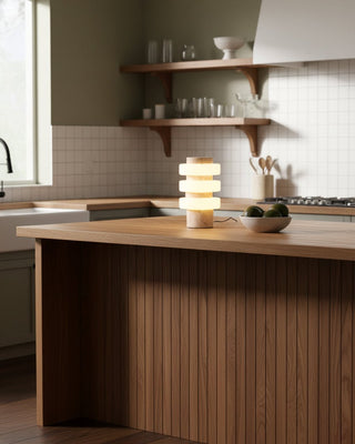 Thea Lampe de Table Moderne Travertin