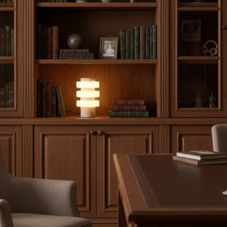 Thea Lampe de Table Moderne Travertin