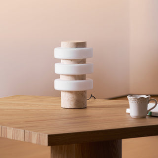 Thea Lampe de Table Moderne Travertin