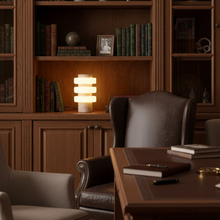 Thea Lampe de Table Moderne Travertin
