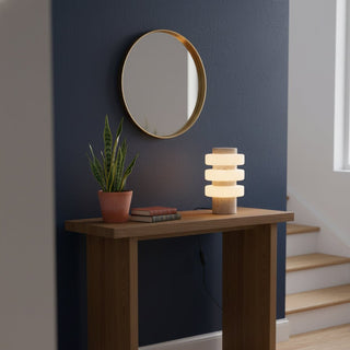 Thea Lampe de Table Moderne Travertin