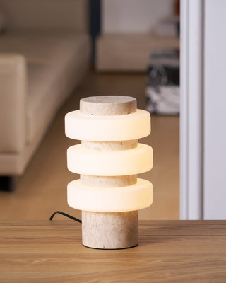 Thea Lampe de Table Moderne Travertin