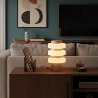 Thea Lampe de Table Moderne Travertin