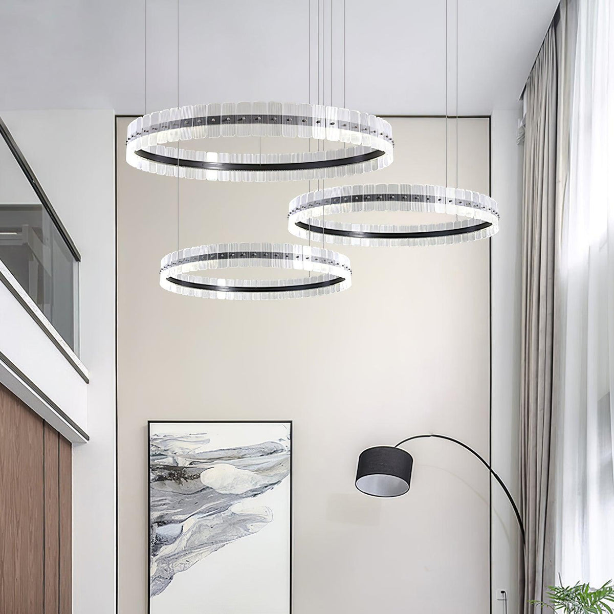 Ravine Lustre Saturno LED avec Blocs Acryliques