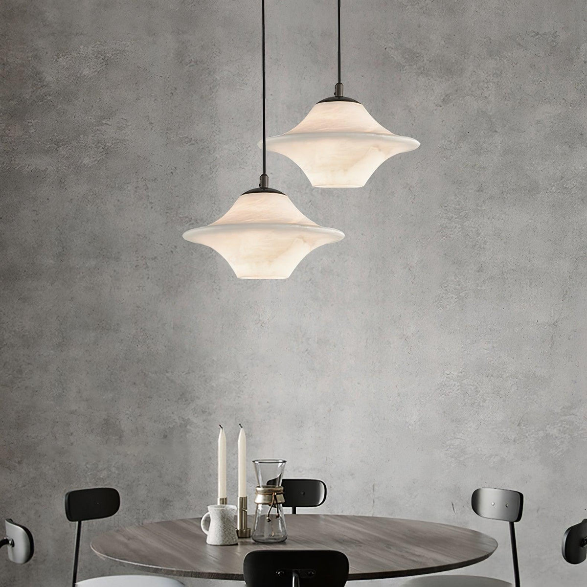 Elvina Suspension Moderne en Albâtre