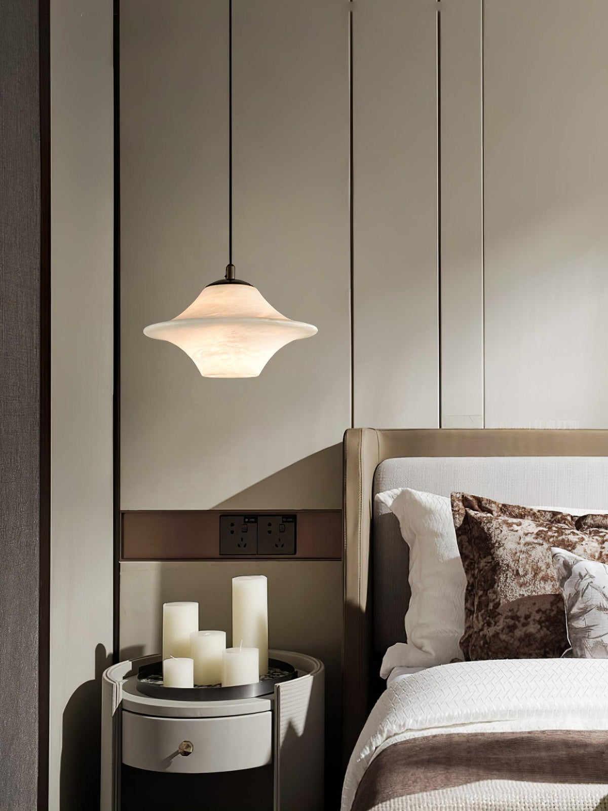 Elvina Suspension Moderne en Albâtre
