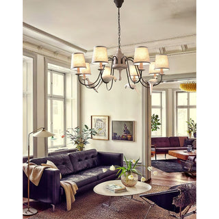Avcarora Lustre en Tissu et Métal Postmoderne de Luxe