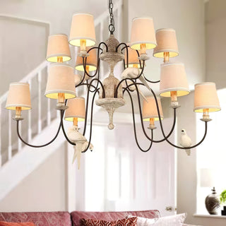 Avcarora Lustre en Tissu et Métal Postmoderne de Luxe