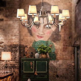 Avcarora Lustre en Tissu et Métal Postmoderne de Luxe
