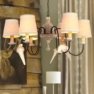 Avcarora Lustre en Tissu et Métal Postmoderne de Luxe