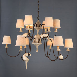 Avcarora Lustre en Tissu et Métal Postmoderne de Luxe