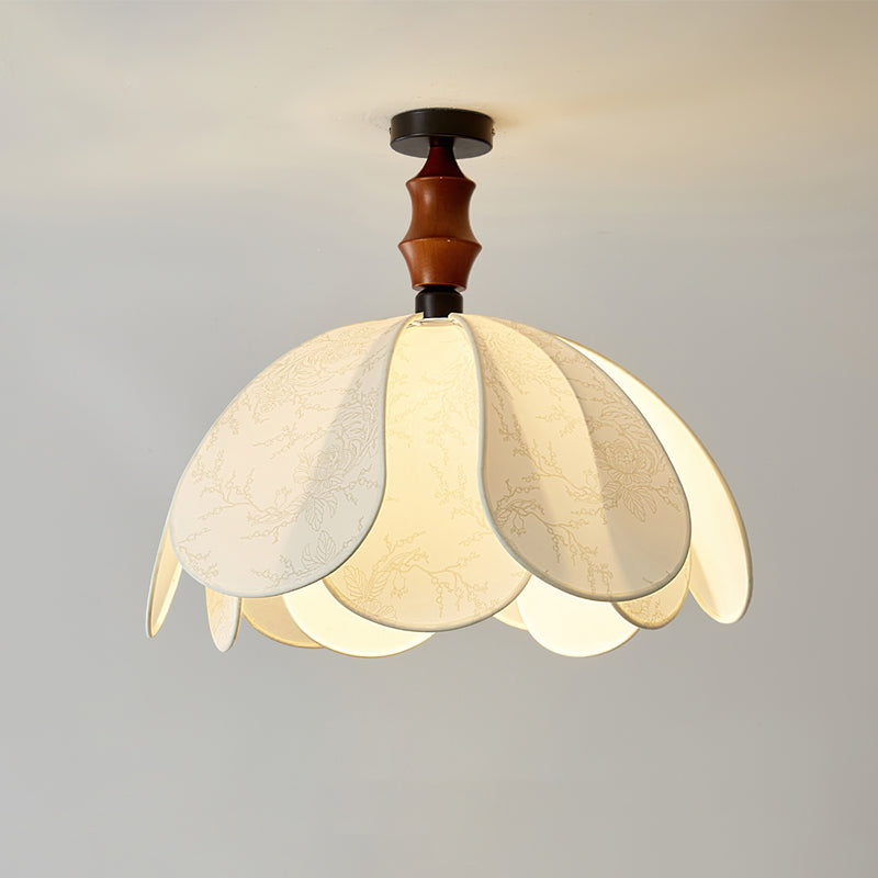 The largest size of the Savoy Ceiling Light against a neutral wall.