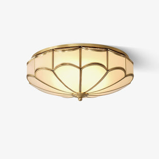 Evmarara Plafonnier encastré en laiton et verre Elegance-Luire
