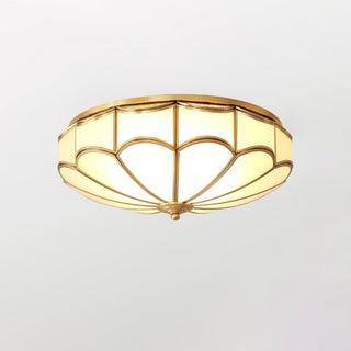 Evmarara Plafonnier encastré en laiton et verre Elegance-Luire