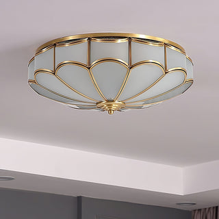 Evmarara Plafonnier encastré en laiton et verre Elegance-Luire
