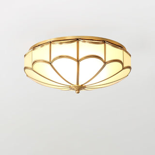 Evmarara Plafonnier encastré en laiton et verre Elegance-Luire