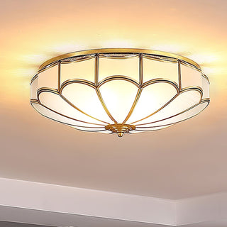 Evmarara Plafonnier encastré en laiton et verre Elegance-Luire
