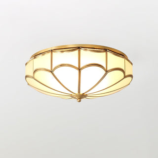 Evmarara Plafonnier encastré en laiton et verre Elegance-Luire