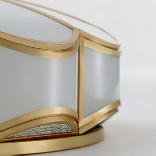 Evmarara Plafonnier encastré en laiton et verre Elegance-Luire