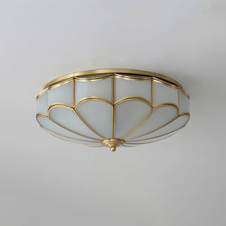 Evmarara Plafonnier encastré en laiton et verre Elegance-Luire