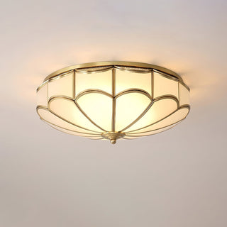 Evmarara Plafonnier encastré en laiton et verre Elegance-Luire